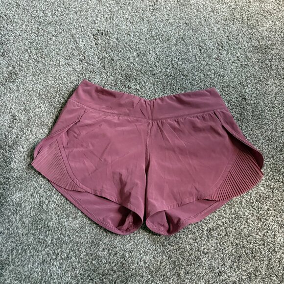 Lululemon Play Off The Pleats Short 3" Auburn Color Womens Athletic Size 4 - Picture 2 of 4